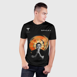 Мужская футболка 3D Slim Elon Musk - фото 2