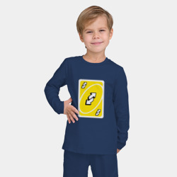 Детская пижама с лонгсливом хлопок Уно карта реверса - фото 2