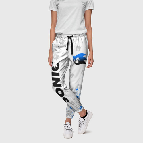Женские брюки 3D с принтом СОНИК / SONIC, фото на моделе #1