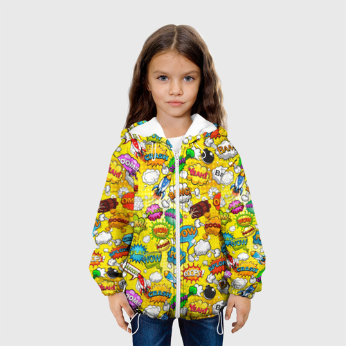 Детская куртка 3D Pop art, цвет белый - фото 4
