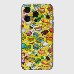 Чехол для iPhone 15 Pro силиконовый с защитой камеры Pop art