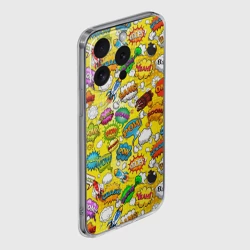 Чехол для iPhone 15 Pro силиконовый с защитой камеры Pop art - фото 2