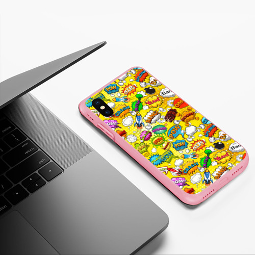 Чехол для iPhone XS Max матовый Pop art, цвет баблгам - фото 5