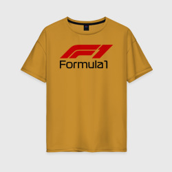 Женская футболка хлопок Oversize Формула 1