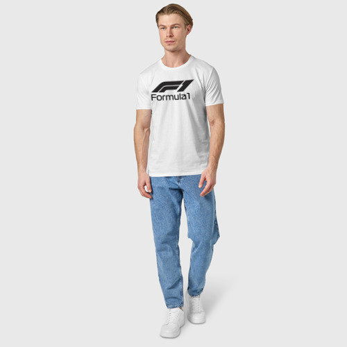 Мужская футболка хлопок Формула 1, цвет белый - фото 5