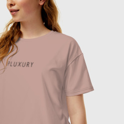 Женская футболка хлопок Oversize Pluxury - фото 2