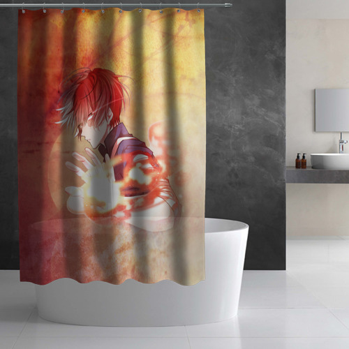 Штора 3D для ванной Тодороки Шото - фото 2