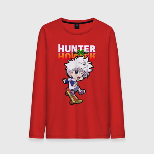 Мужской лонгслив хлопок Киллуа Hunter   x Hunter, цвет красный