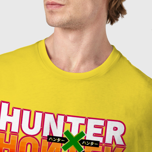 Мужская футболка хлопок Киллуа Hunter   x Hunter, цвет желтый - фото 6