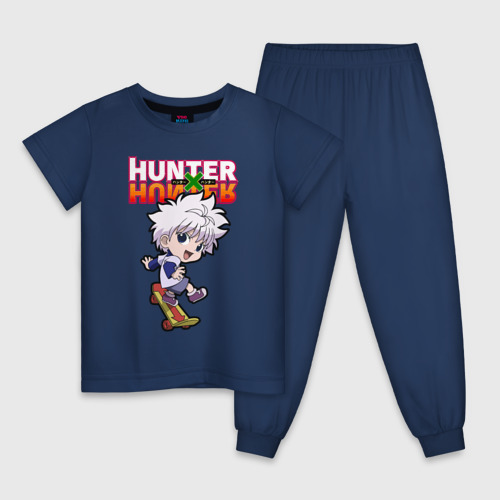 Детская пижама хлопок Киллуа Hunter   x Hunter, цвет темно-синий