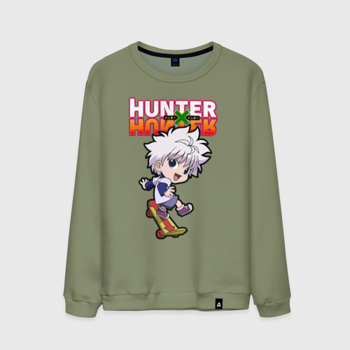 Мужской свитшот хлопок Киллуа Hunter   x Hunter, цвет авокадо