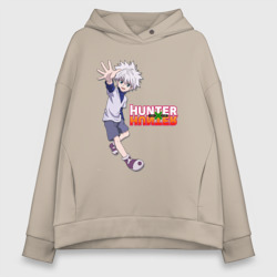 Женское худи Oversize хлопок Киллуа Hunter x   Hunter