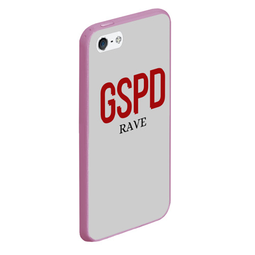 Чехол для iPhone 5/5S матовый GSPD rave, цвет розовый - фото 3