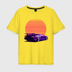 Мужская футболка хлопок Oversize Retrowave