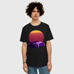 Мужская футболка хлопок Oversize Retrowave - фото 2