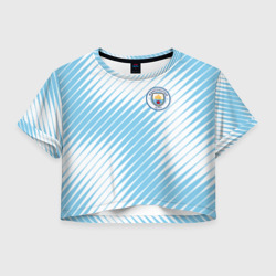 Женская футболка Crop-top 3D Manchester city