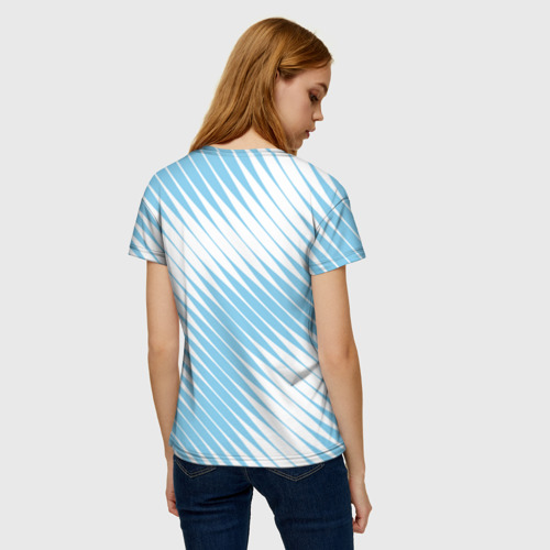 Женская футболка 3D с принтом MANCHESTER CITY, вид сзади #2