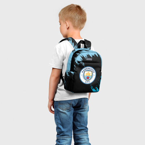 Детский рюкзак 3D с принтом MANCHESTER CITY, фото на моделе #1