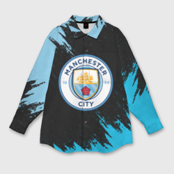 Мужская рубашка oversize 3D Manchester city