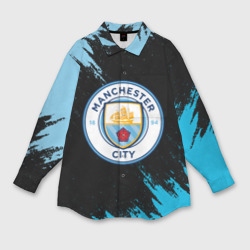 Женская рубашка oversize 3D Manchester city