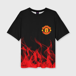 Женская футболка oversize 3D Manchester united