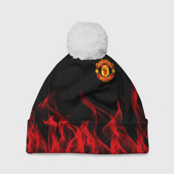 Шапка 3D c помпоном Manchester united