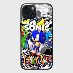 Чехол силиконовый для Apple iPhone 15 матовый Sonic Соник