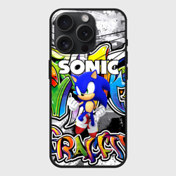 Чехол силиконовый для Apple iPhone 15 Pro матовый Sonic Соник