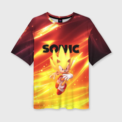 Женская футболка oversize 3D Sonic Соник