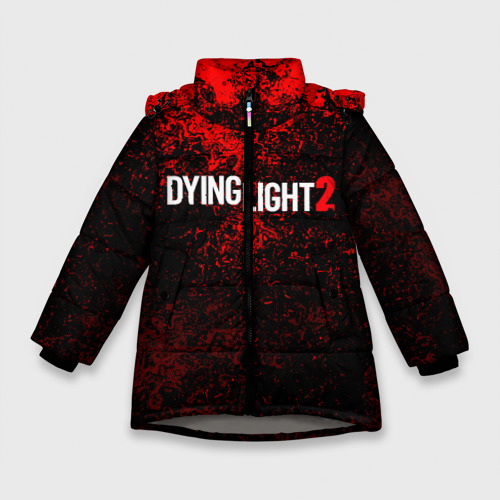 Зимняя куртка для девочек 3D Dying light 2, цвет светло-серый