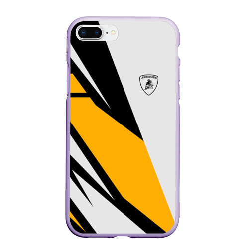 Чехол для iPhone 7Plus/8 Plus матовый с принтом Lamborghini, вид спереди #2