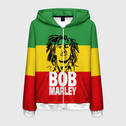 Мужская толстовка 3D на молнии Bob Marley