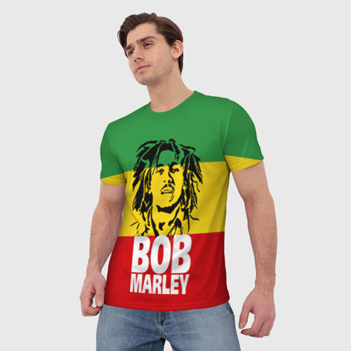 Мужская футболка 3D Bob Marley, цвет 3D печать - фото 3