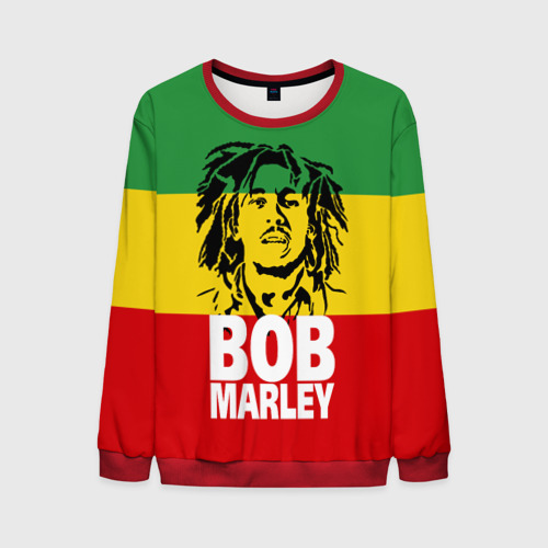 Мужской свитшот 3D Bob Marley, цвет красный