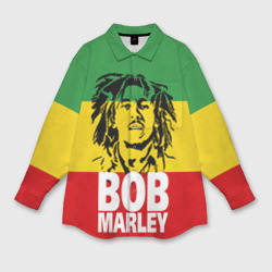 Женская рубашка oversize 3D Bob Marley