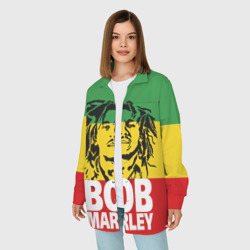 Женская рубашка oversize 3D Bob Marley - фото 2