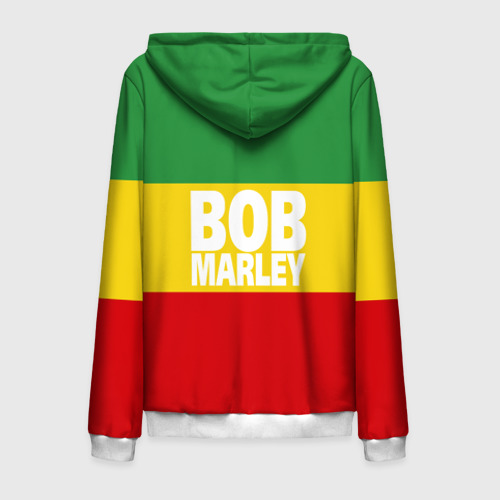 Мужская толстовка 3D на молнии Bob Marley, цвет белый - фото 2