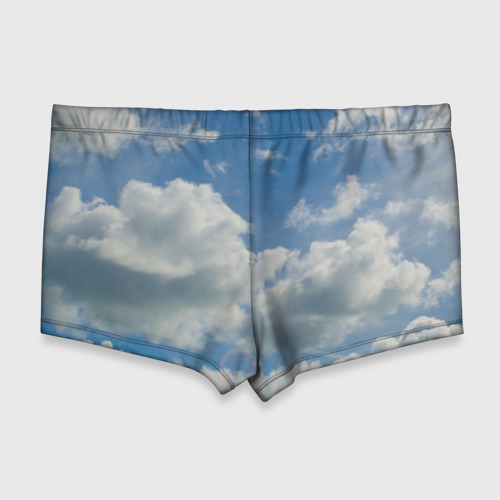 Мужские купальные плавки 3D Надпись: На высоте - на фоне неба с облаками, цвет 3D печать - фото 2