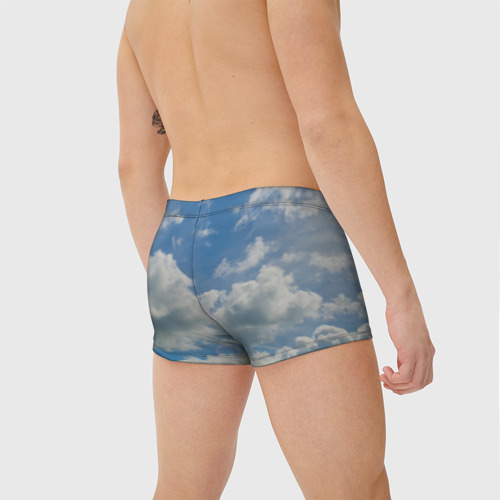 Мужские купальные плавки 3D Надпись: На высоте - на фоне неба с облаками, цвет 3D печать - фото 4