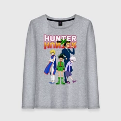Женский лонгслив хлопок Хантер лого с героями