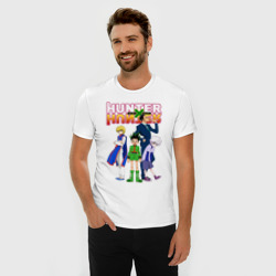 Мужская футболка хлопок Slim Хантер лого с героями - фото 2