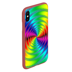 Чехол для iPhone XS Max матовый Цветной гипноз - фото 2