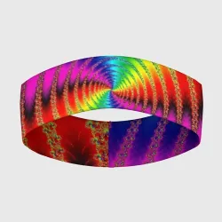 Повязка на голову 3D Цветной гипноз