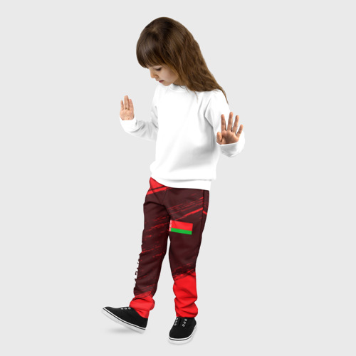 Детские брюки 3D с принтом БЕЛАРУСЬ, фото на моделе #1
