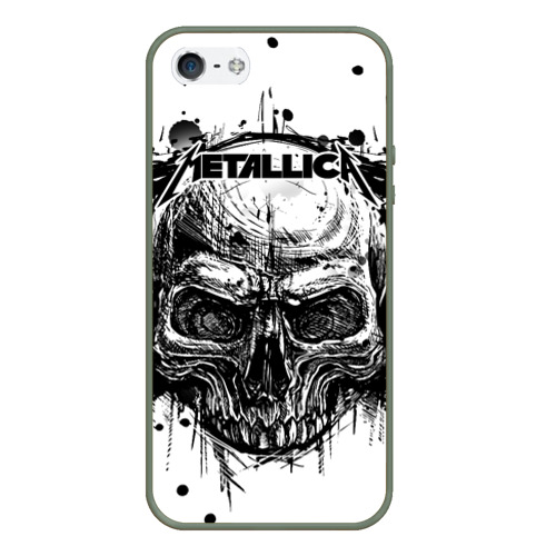 Чехол для iPhone 5/5S матовый Metallica, цвет темно-зеленый