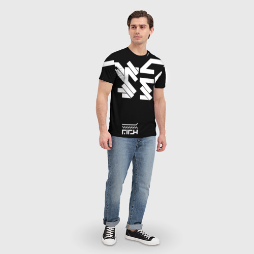 Мужская футболка 3D Киберпанк символ, цвет 3D печать - фото 5