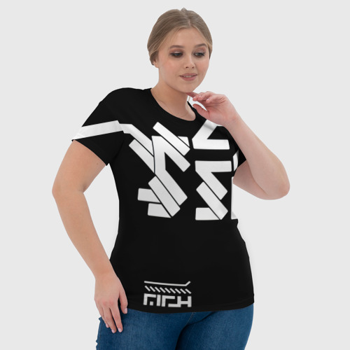 Женская футболка 3D с принтом КИБЕРПАНК СИМВОЛ, фото #4
