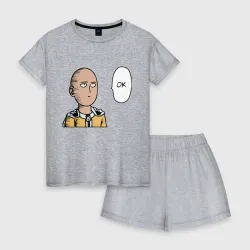 Женская пижама с шортиками хлопок Сайтама