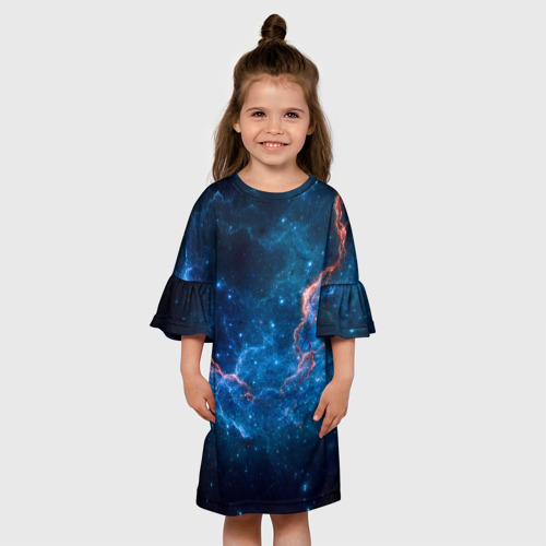 Детское платье 3D Туманность, цвет 3D печать - фото 4