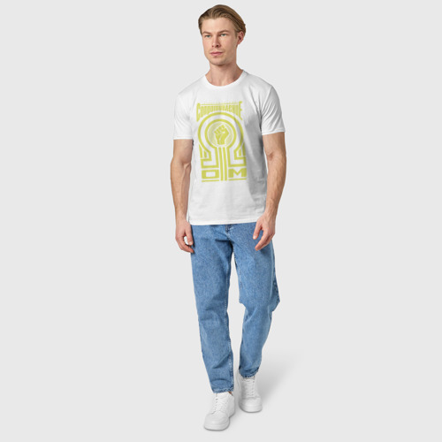 Мужская футболка хлопок Электрическое сопротивление, цвет белый - фото 5